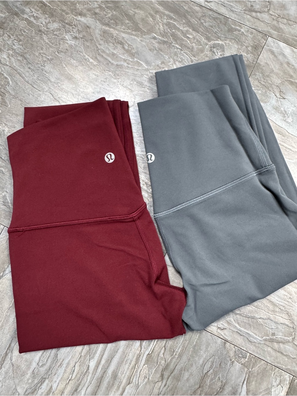 lululemon athletica women’s Align' Leggings in Burgundy/rust and Gray